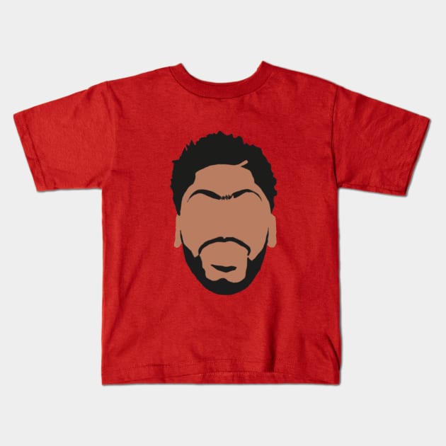 Anthony Davis Face Art Kids T-Shirt by rattraptees